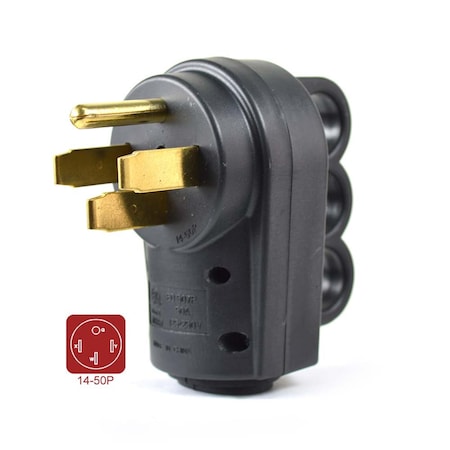 Superior Electric Plug Adapter, 14-50P, Black RVA1595
